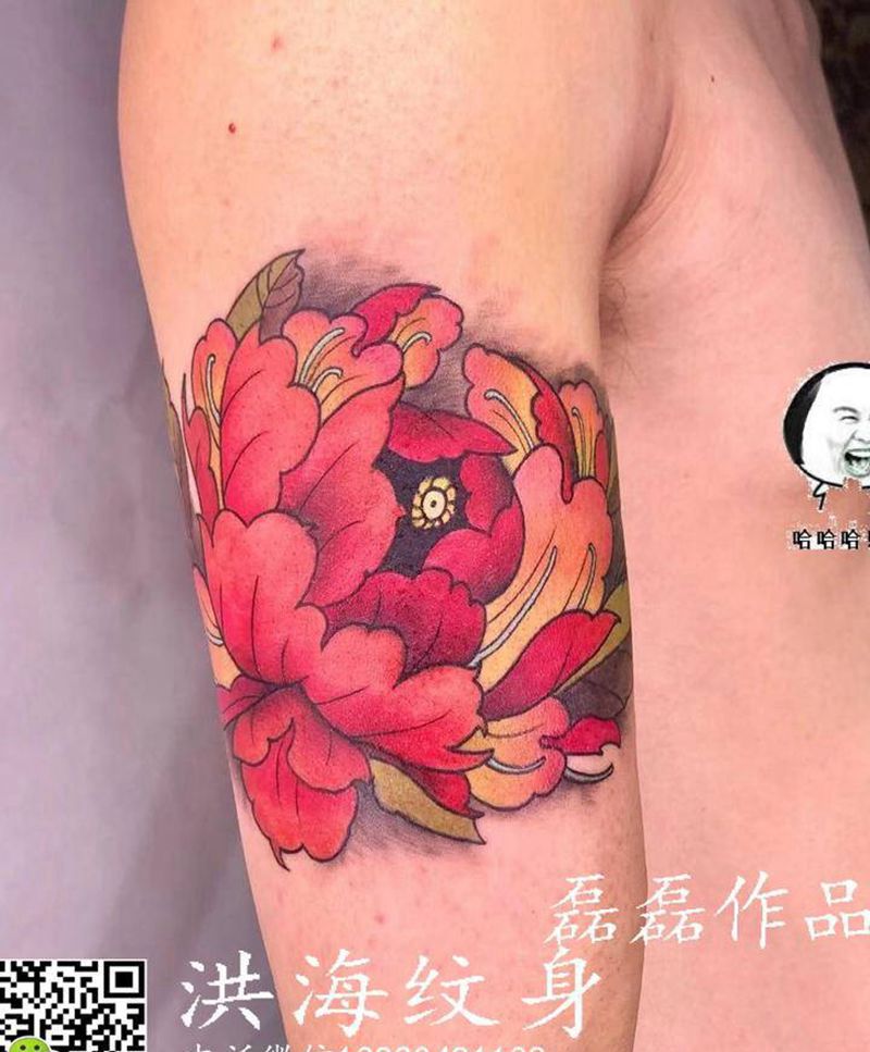 洪海纹身纹身图片_手臂老传统纹身图案