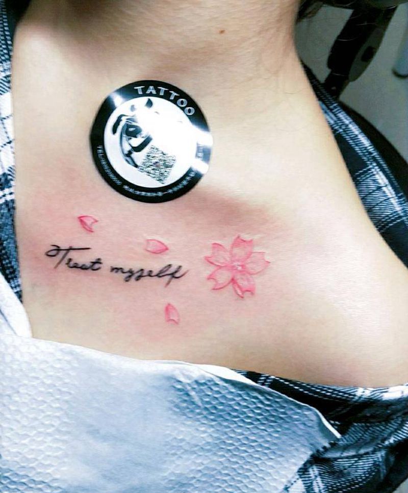 锁骨小清新纹身图片_