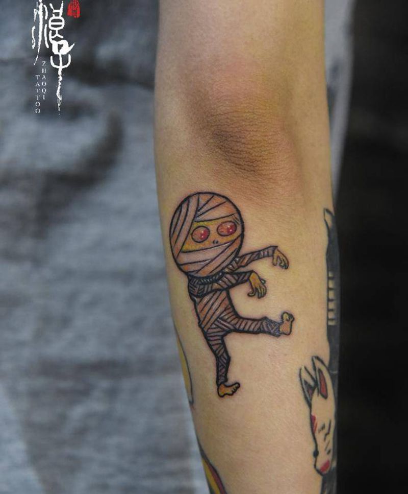 小清新纹身图片_手臂New School小清新纹身图案