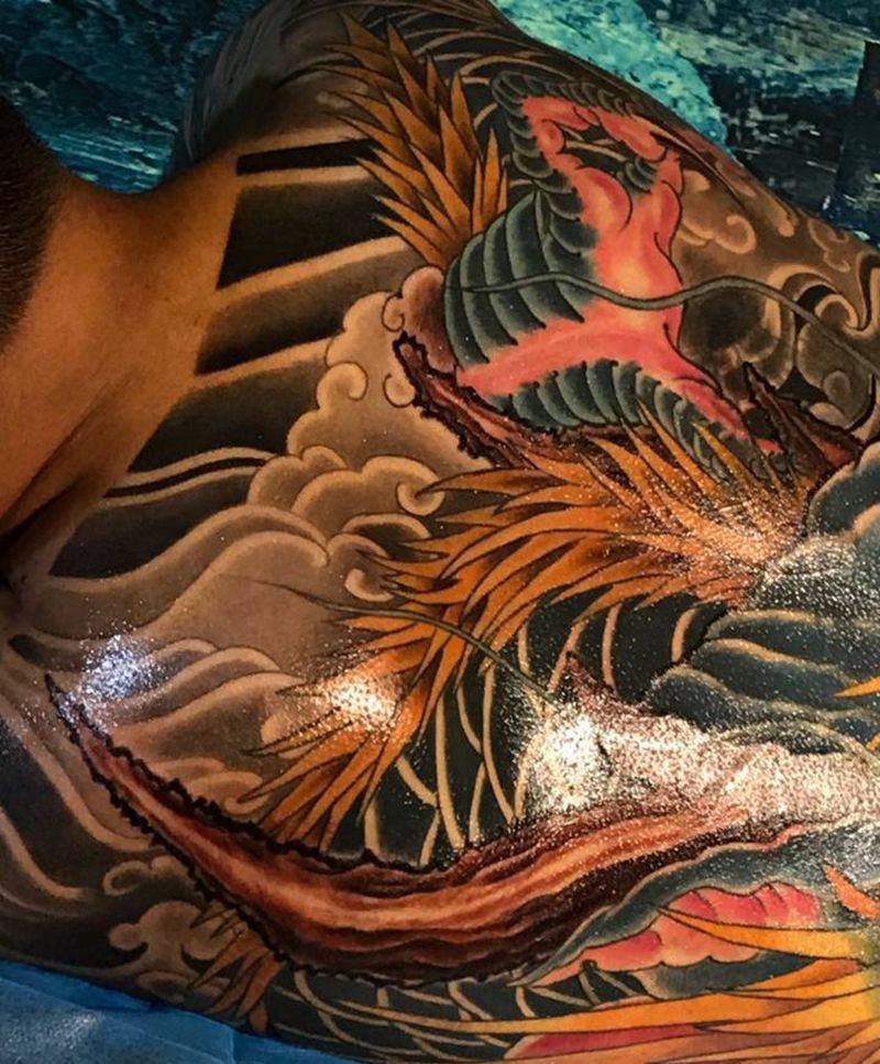 大威天龙遮盖完成✅纹身图片_