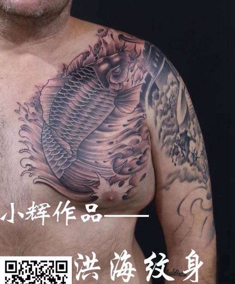 半 甲纹身图片_