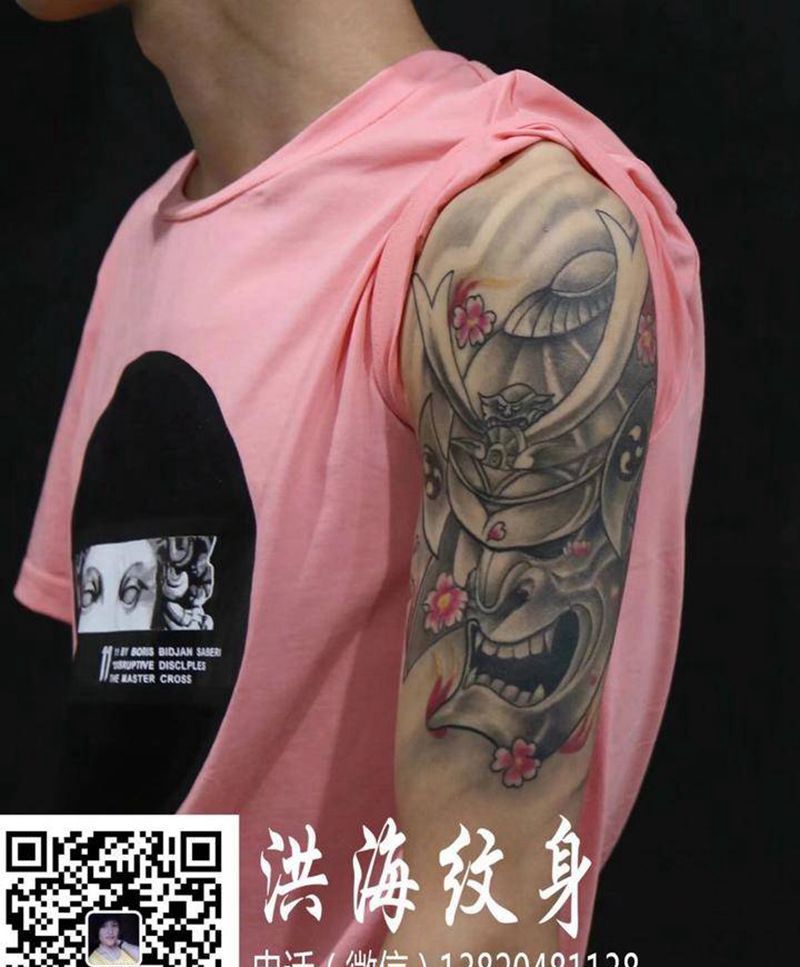 武士纹身图片_