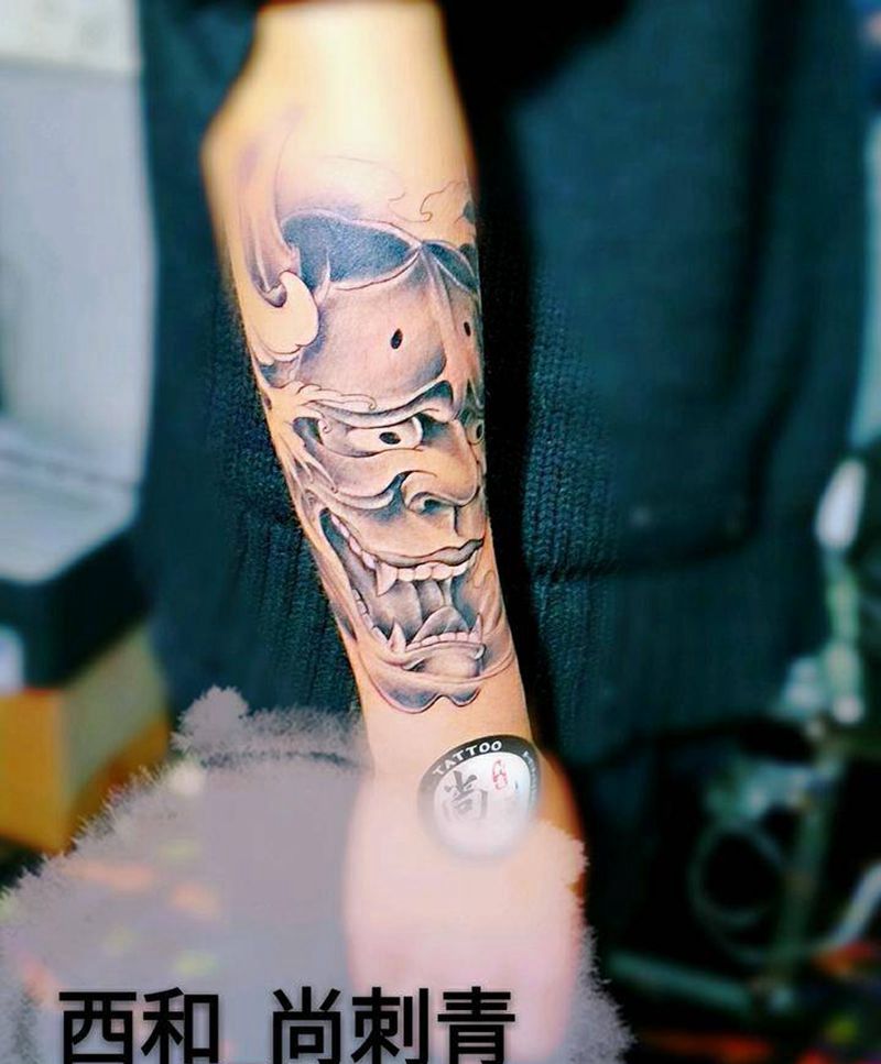 般若纹身图片_手臂新传统纹身图案