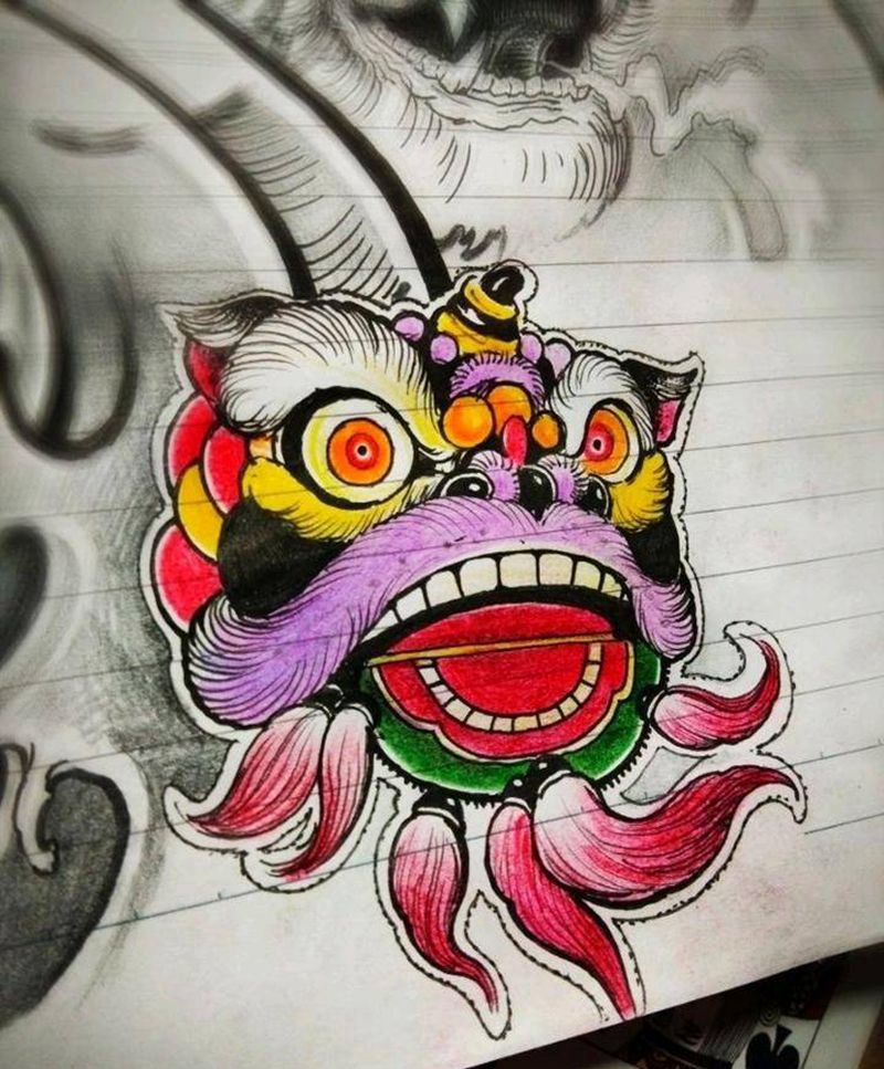 手稿一枚纹身图片_手臂新传统New School纹身图案