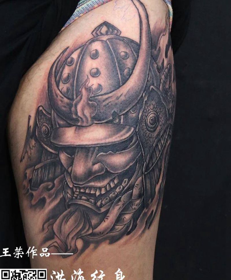 武士纹身图片_