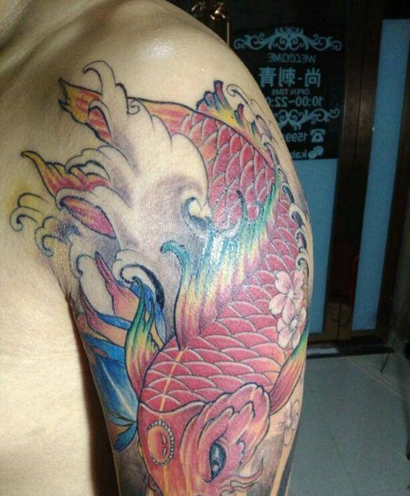 锦鲤纹身图片_