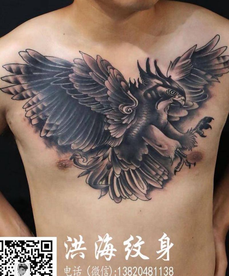 覆盖鹰纹身图片_