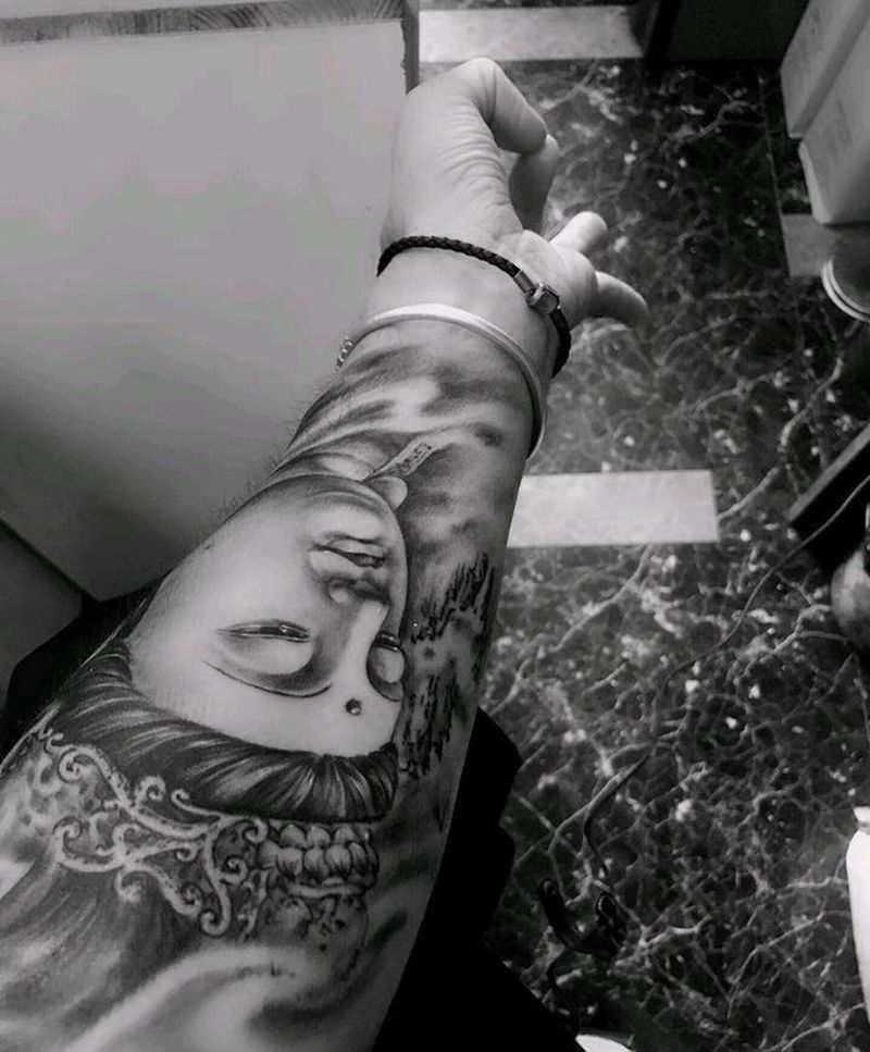 一叶一菩提纹身图片_新传统纹身图案