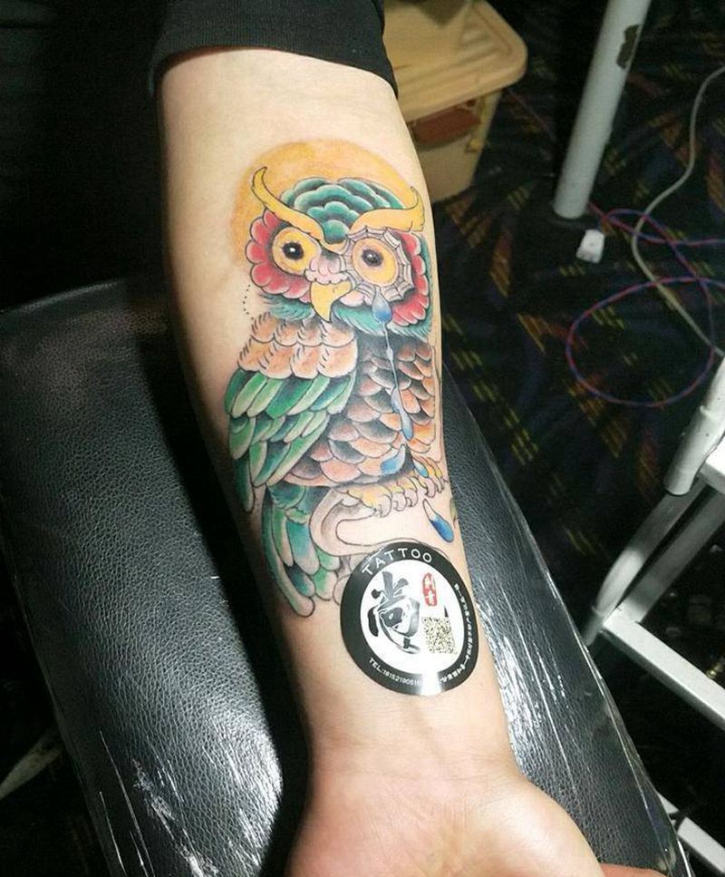 猫头鹰纹身图片_