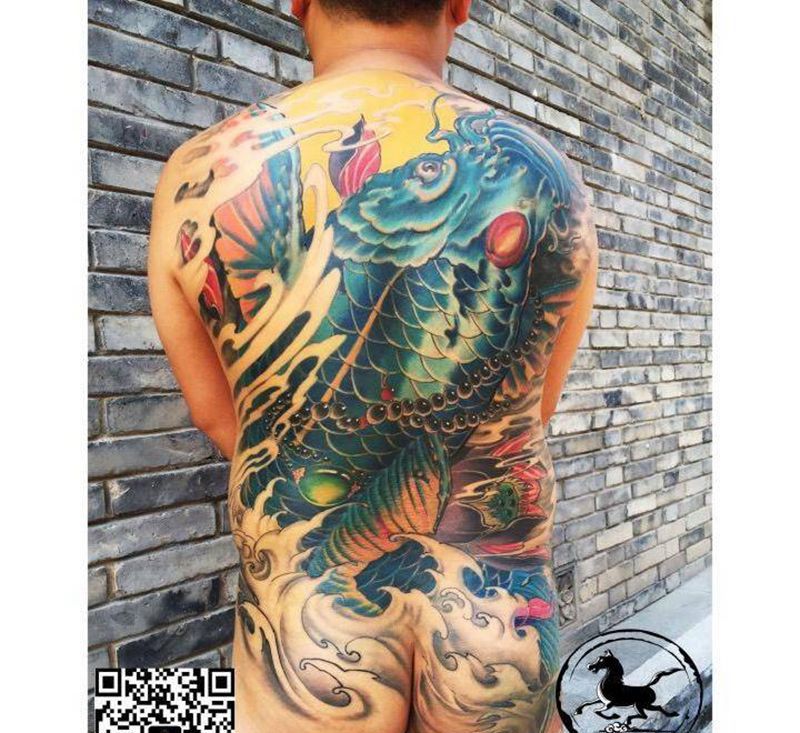 招财鱼纹身图片_