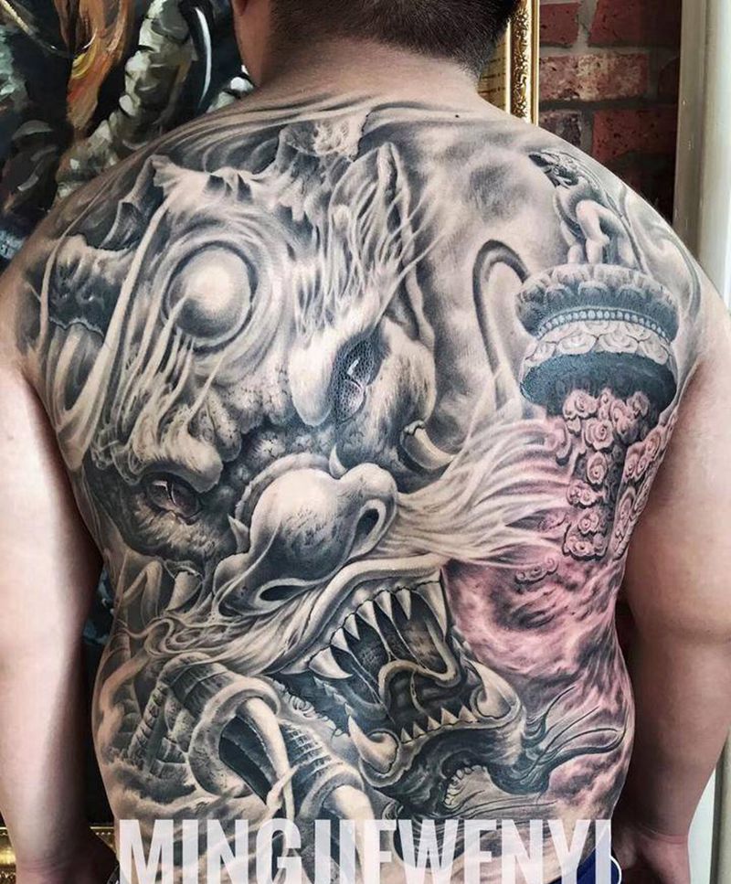 龙游华夏纹身图片_