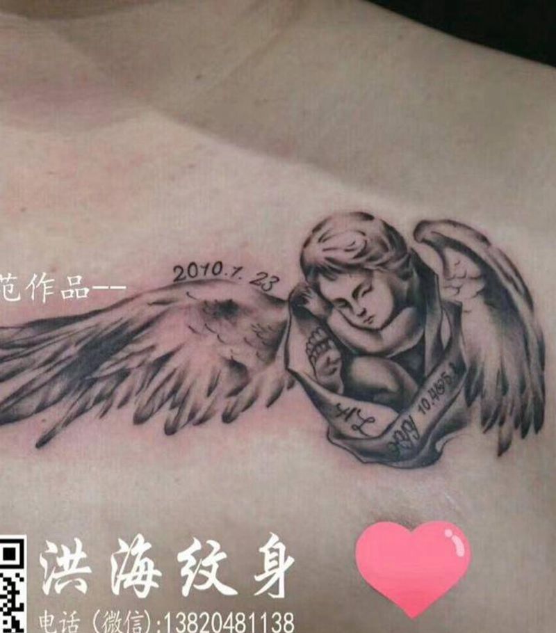 天使纹身图片_