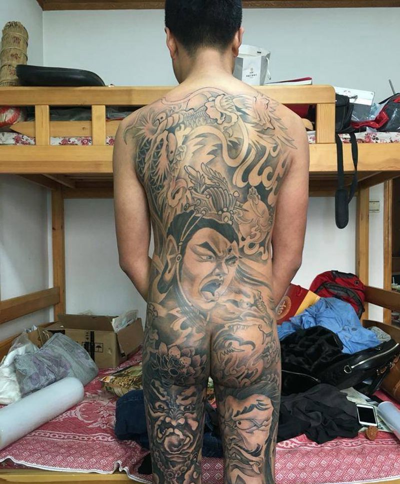 中国传统神话人物纹身图片_