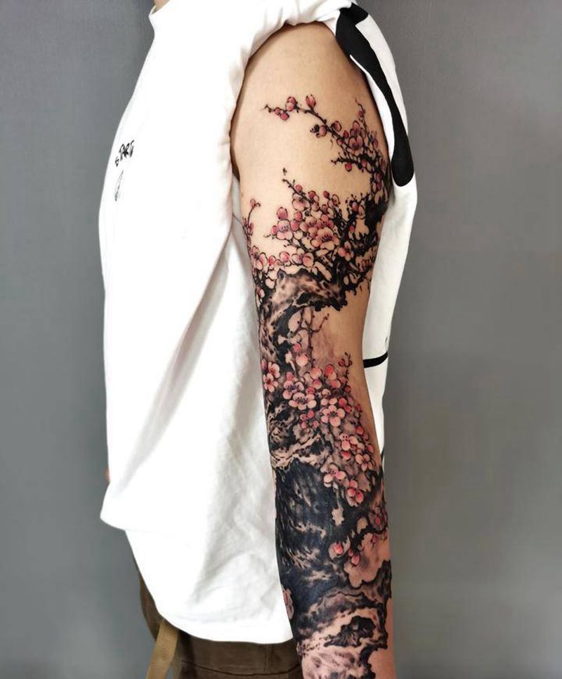 花臂+遮盖纹身图片_新传统纹身图案