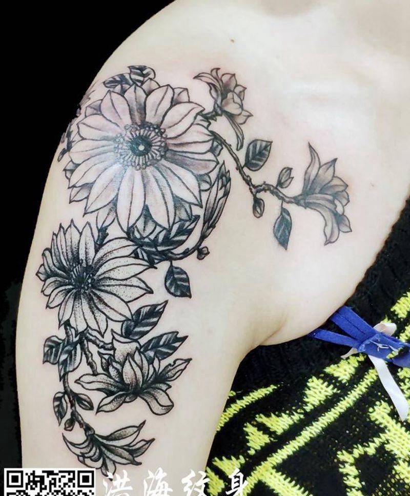 太阳花纹身图片_