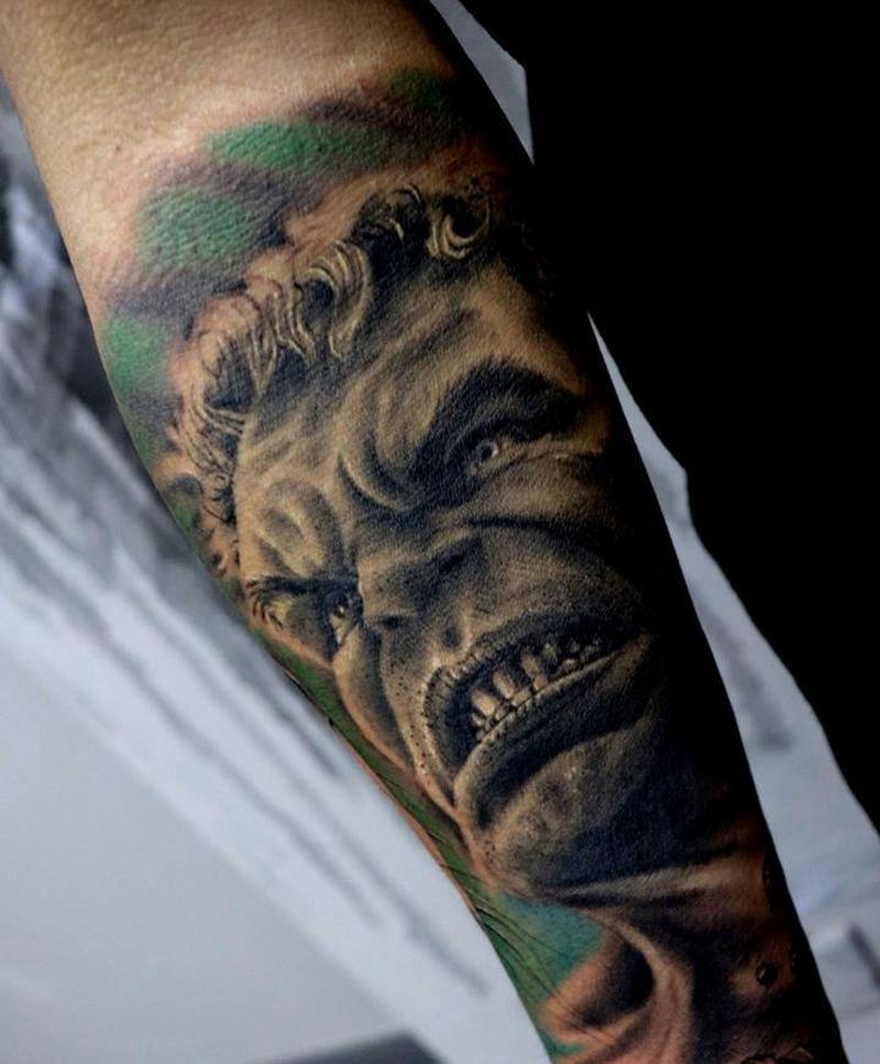 头疼 他黑我也黑纹身图片_