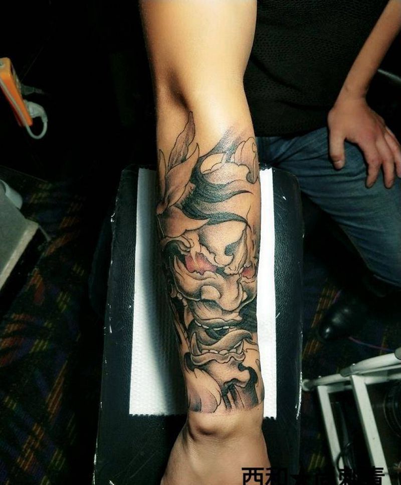 般若纹身图片_手臂新传统纹身图案