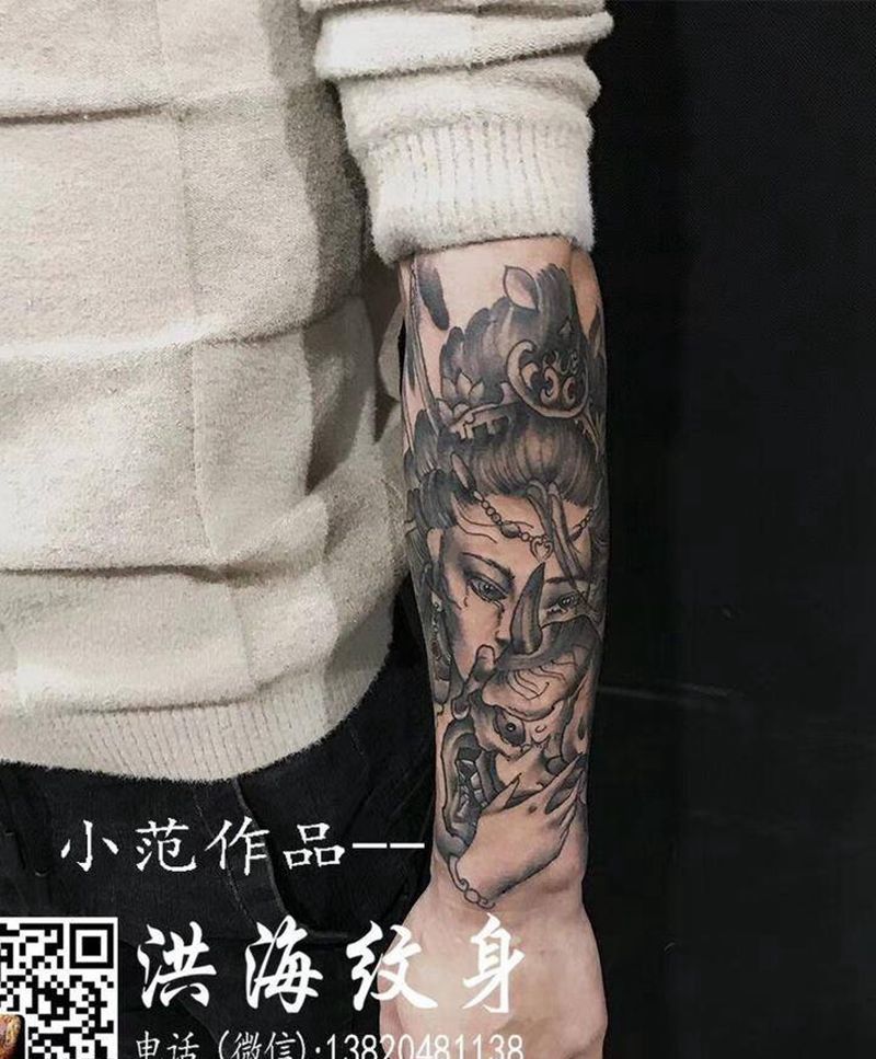 艺妓纹身图片_