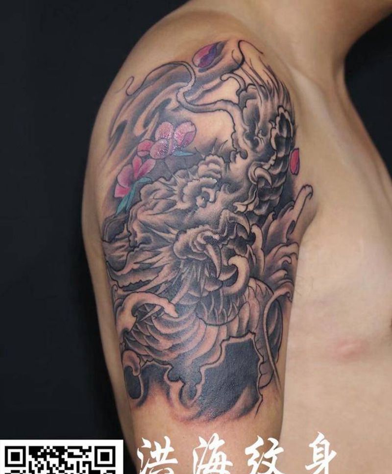 龙头纹身图片_