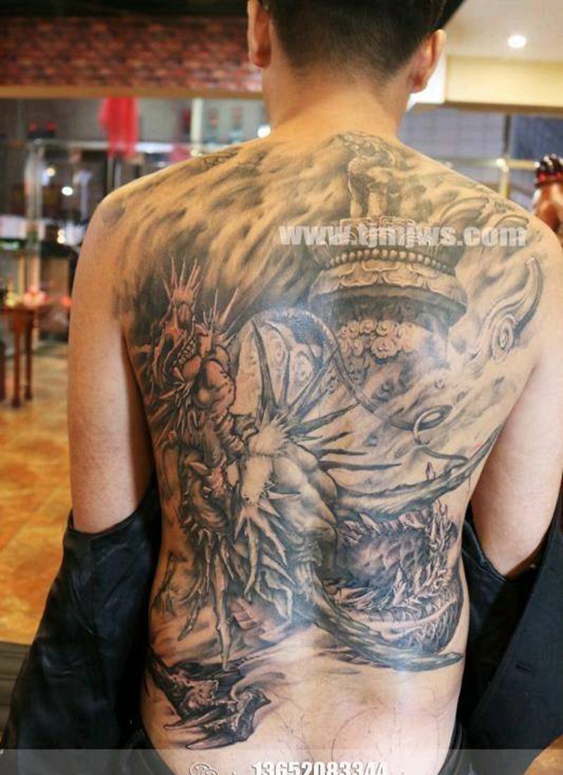 龙游华夏纹身图片_