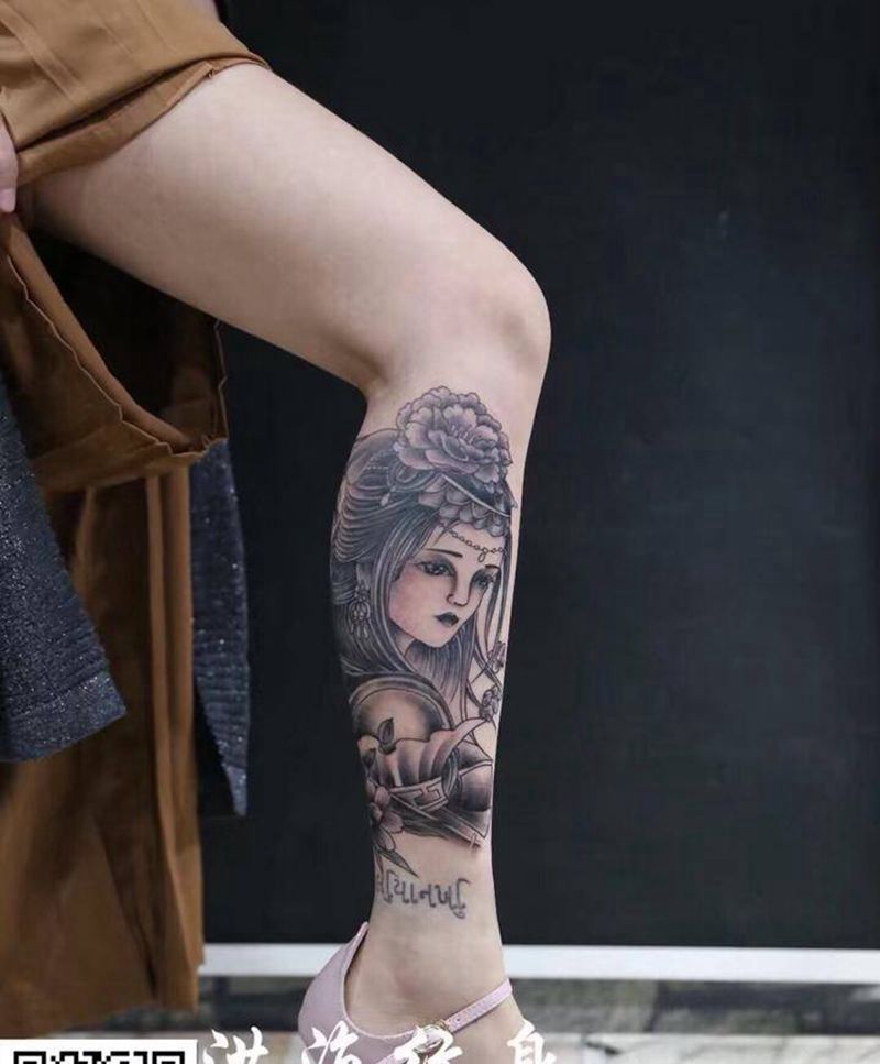 艺妓纹身图片_