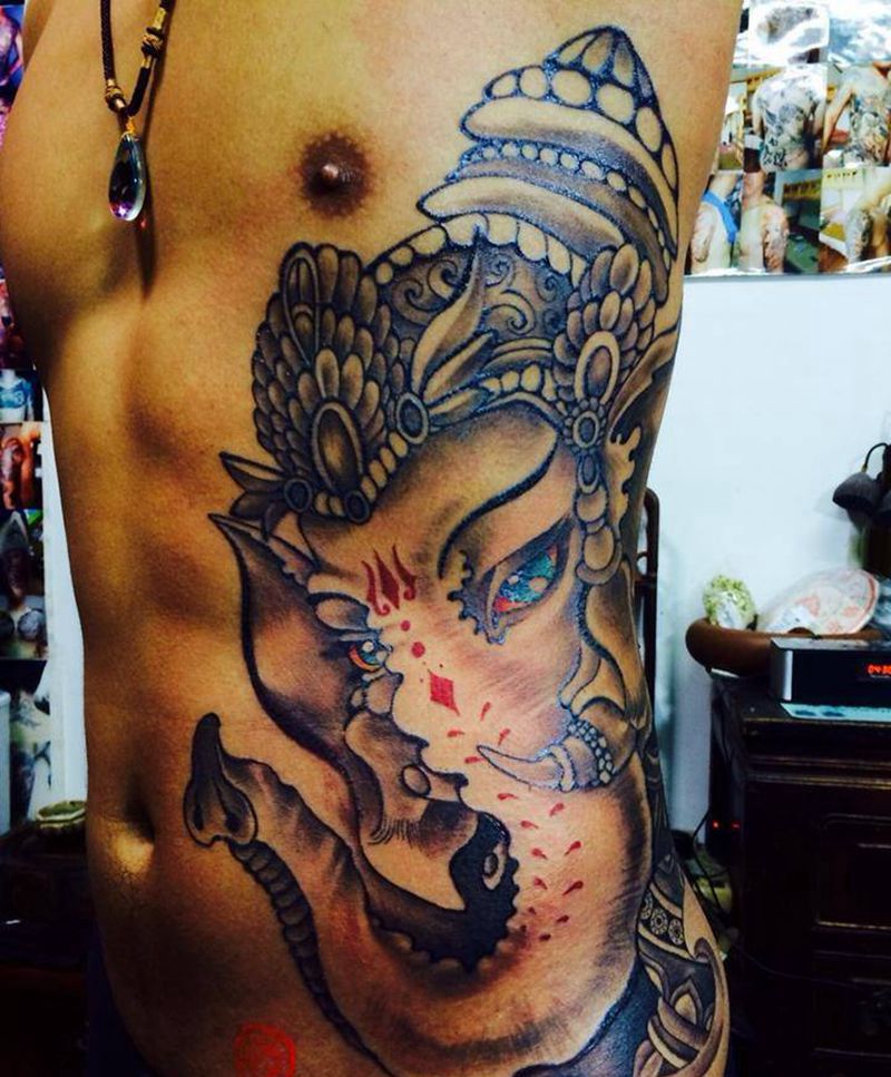 泰国象神13512233444纹身图片_