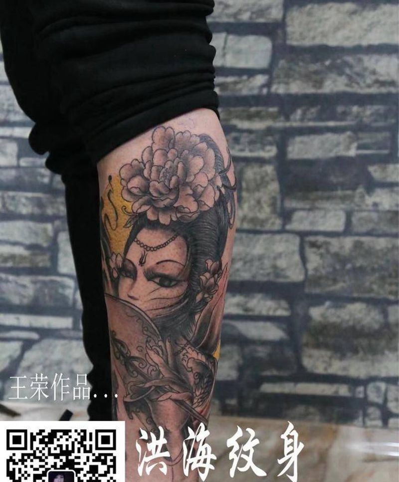 艺妓纹身图片_