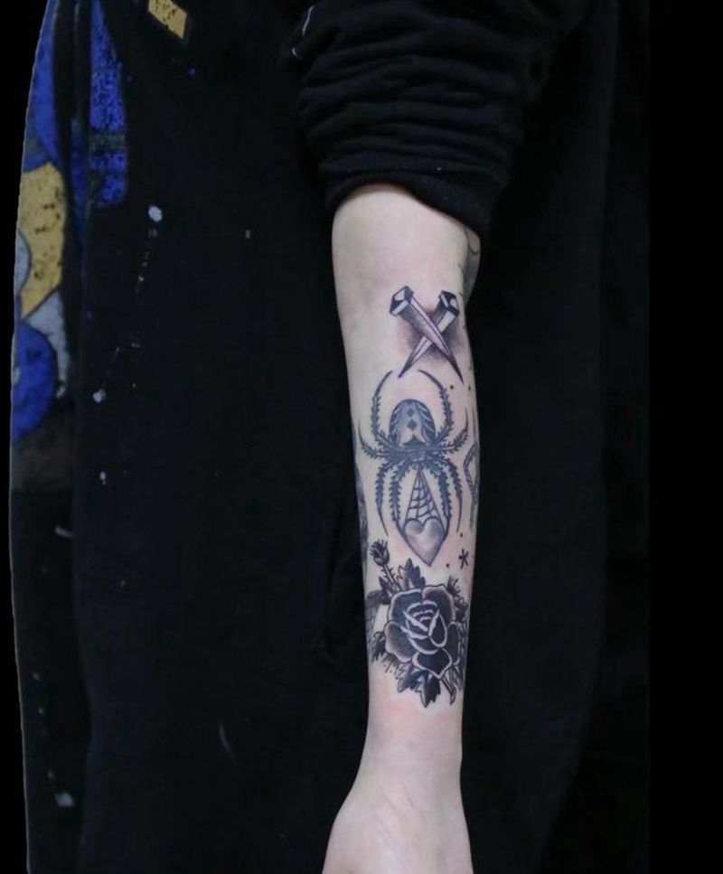 欧美拼图纹身图片_