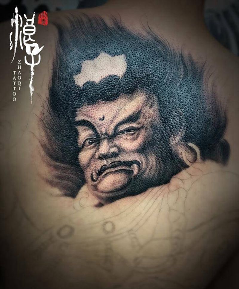 不动明王纹身图片_