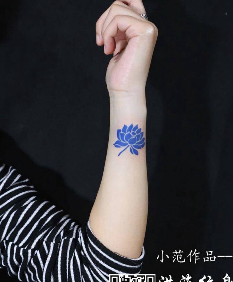 莲花纹身图片_