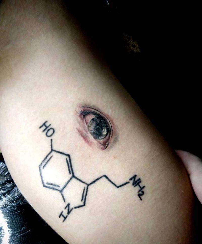 一个眼神纹身图片_手臂欧美写实眼睛纹身图案