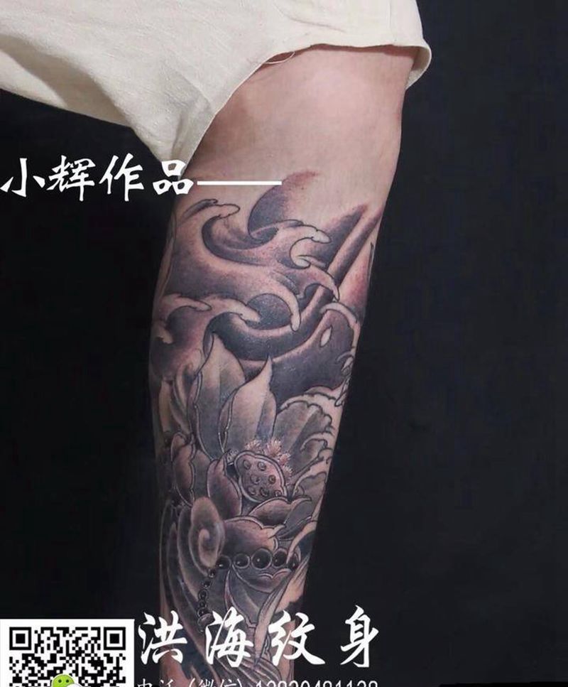 包小腿纹身图片_