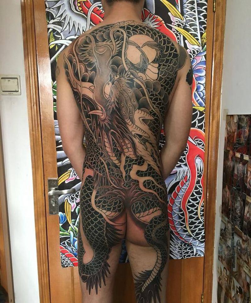 底色完成，下次彩色纹身图片_