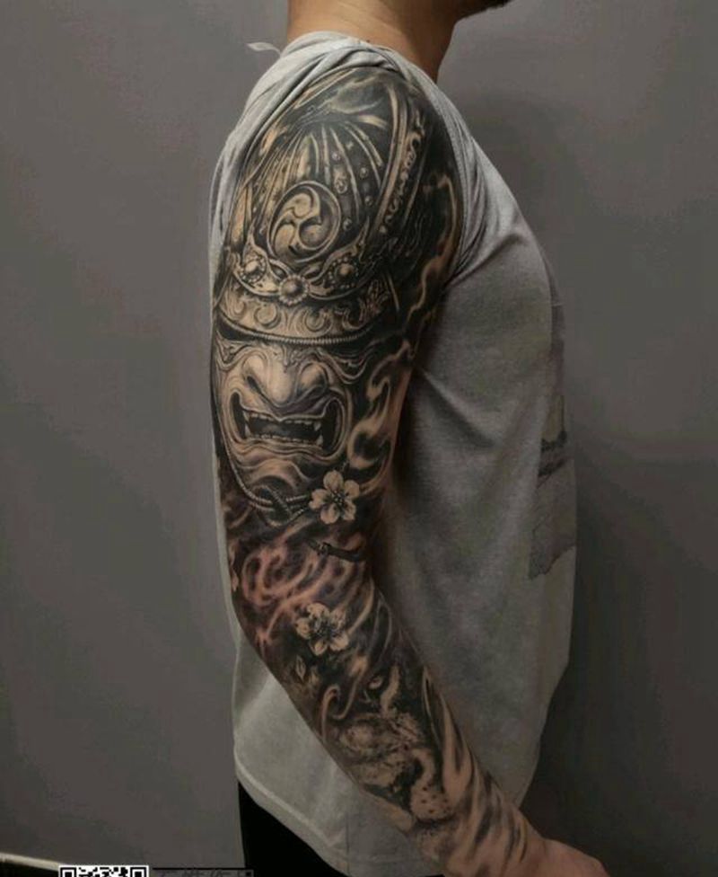 大武士纹身图片_欧美写实纹身图案