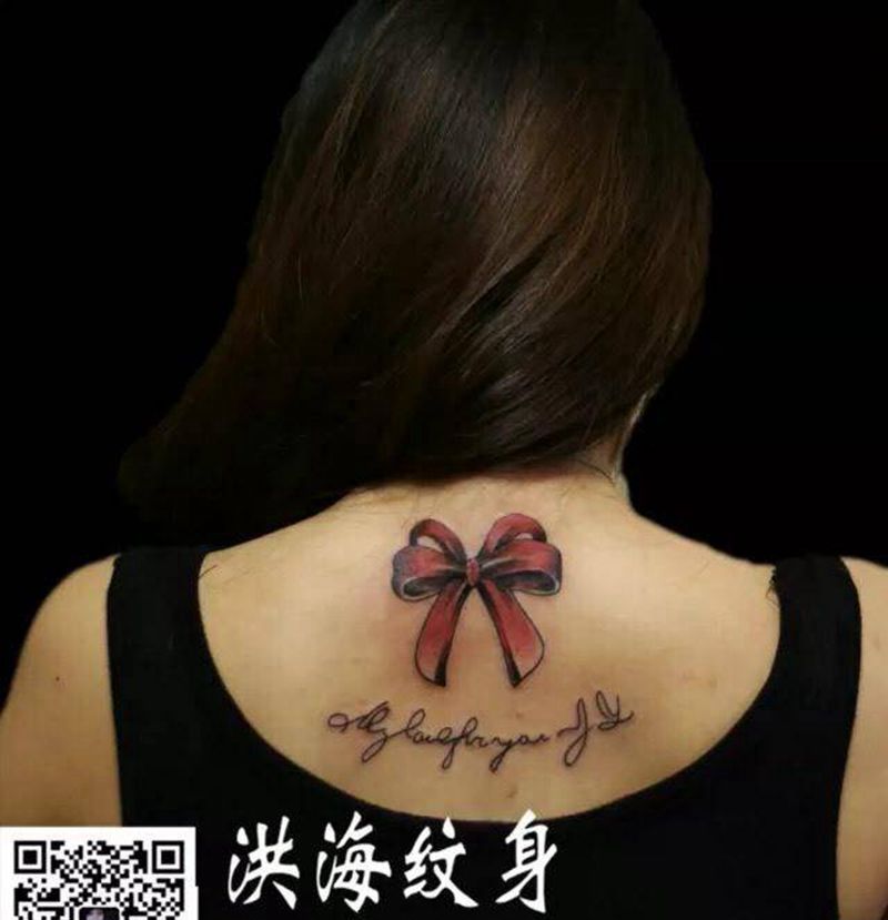 蝴蝶结纹身图片_