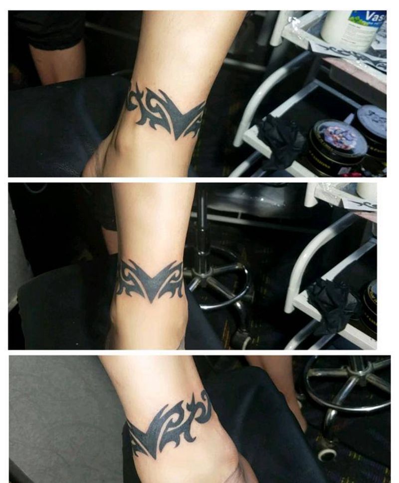 脚环图腾纹身图片_脚部纹身图案