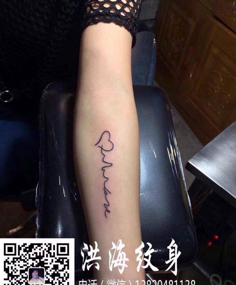 心电图纹身图片_