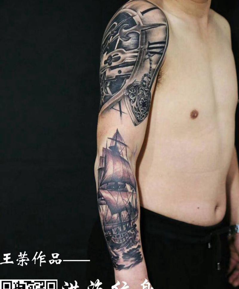 欧美花臂纹身图片_