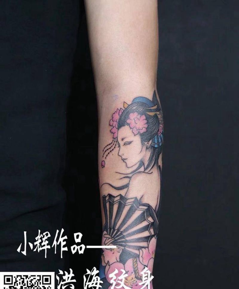 艺妓纹身图片_