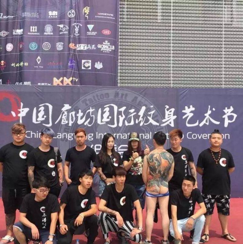 马涛老师获奖纹身图片_欧美几何人物鬼神原创背部手稿插画纹身图案