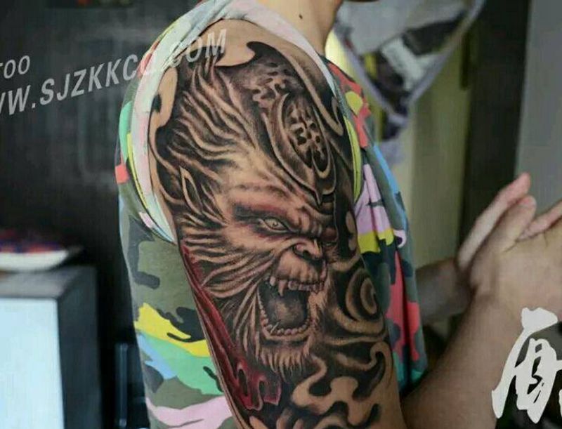 斗战胜佛大臂2纹身图片_