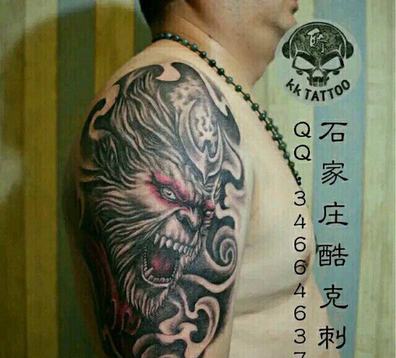大臂斗战胜佛1纹身图片_
