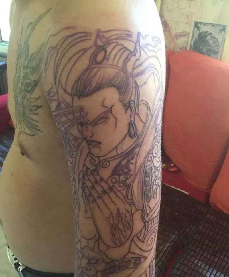 二郎神纹身图片_