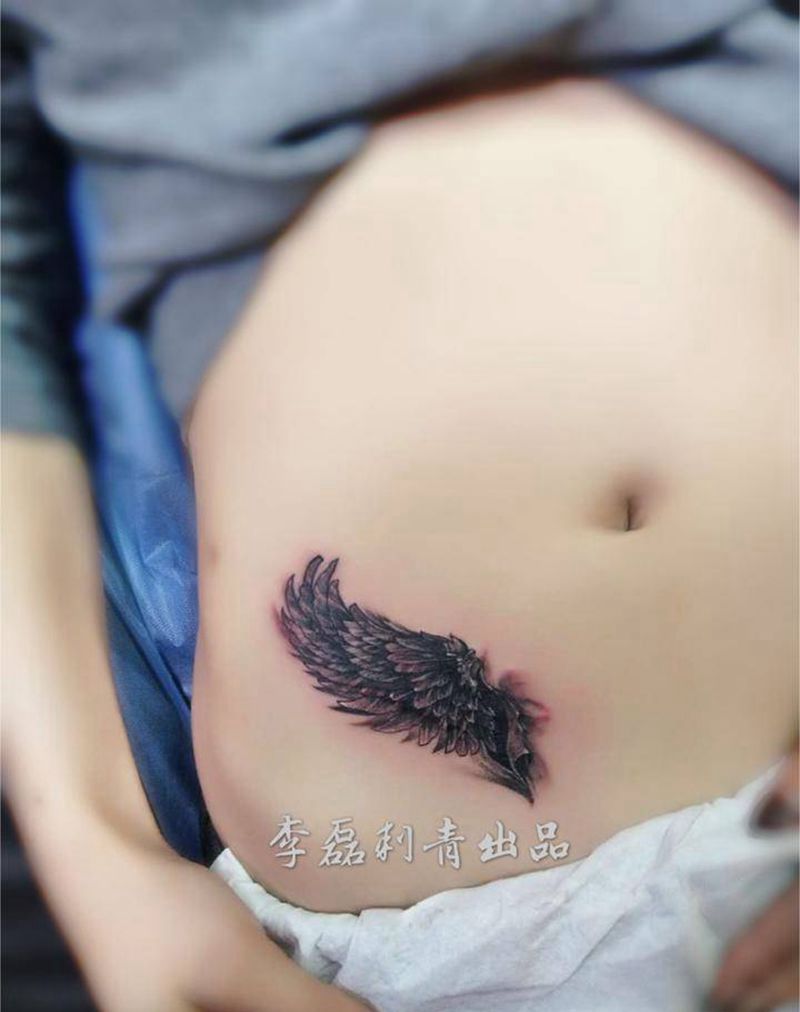 阑尾炎疤痕遮盖纹身图片