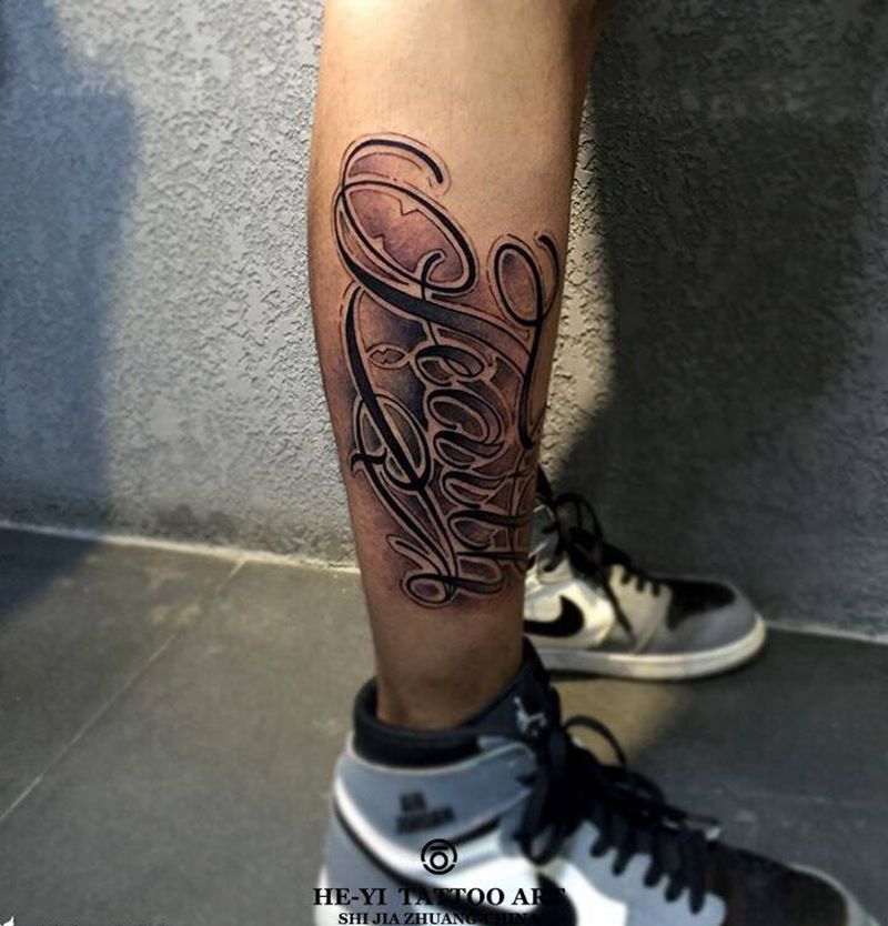 花体字纹身图片