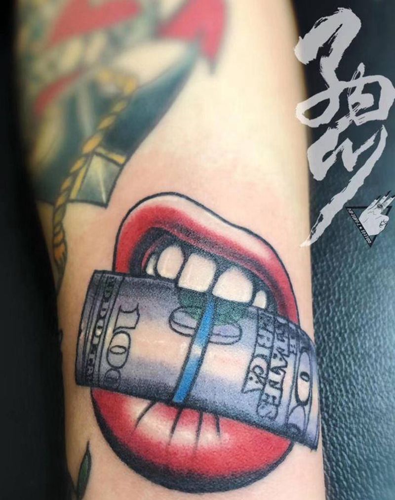 美元纹身图片_手臂Old Schoolold school纹身图案