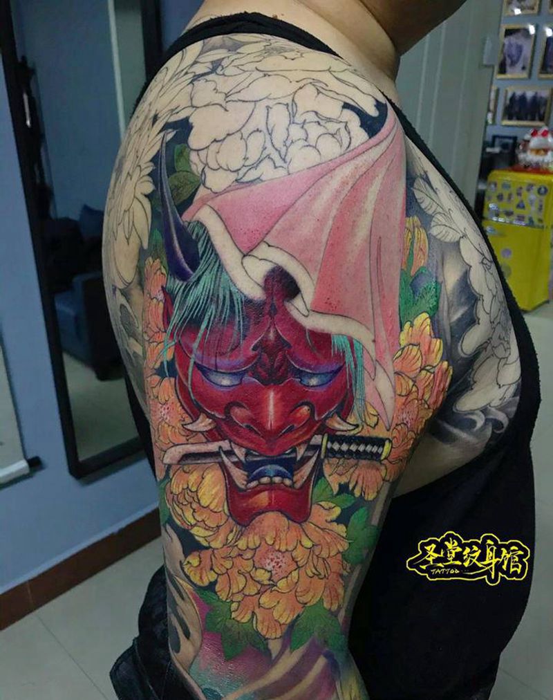 花臂纹身图片_新传统纹身图案