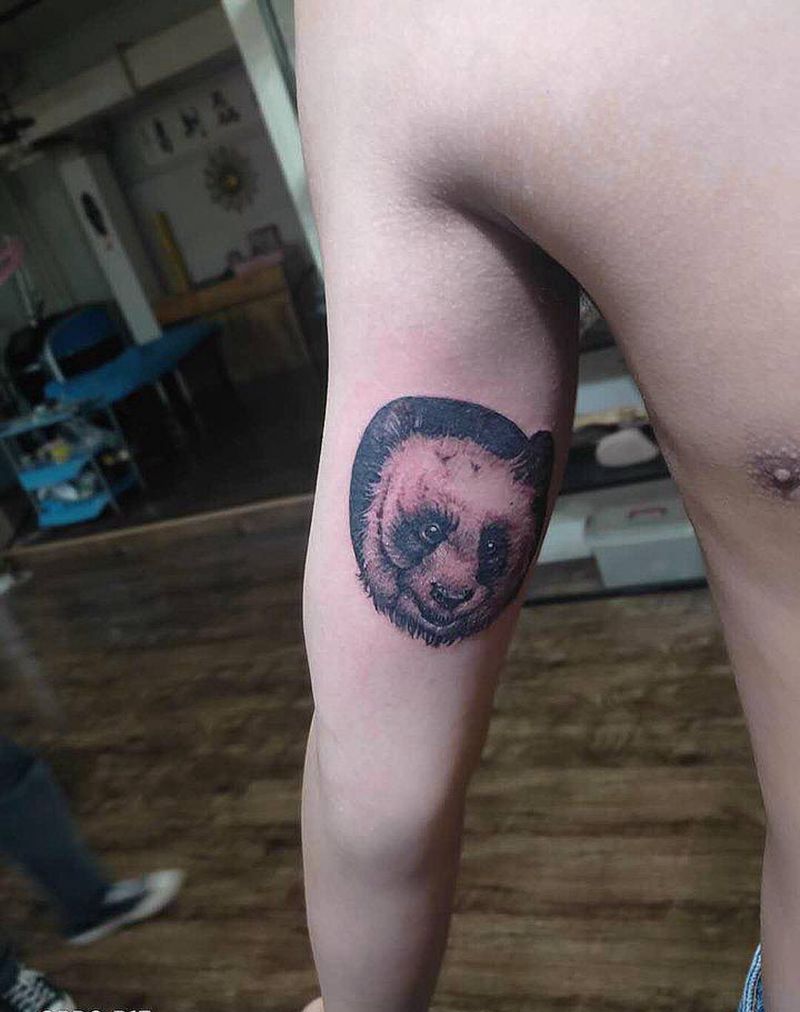 小熊猫纹身图片_手臂图腾纹身图案