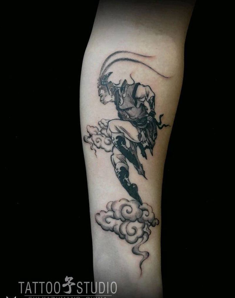 东方韵味熏悟空纹身图片_手臂纹身图案