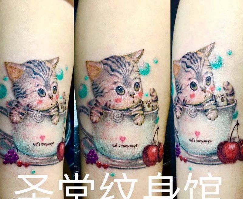 猫咪纹身图片